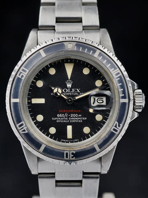 rolex 1975|1975 Rolex red submariner.